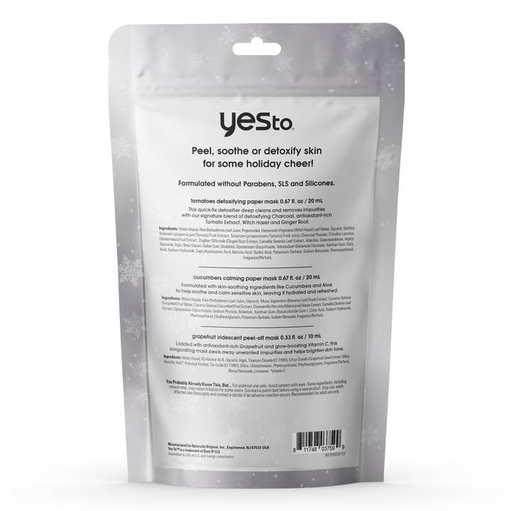 Yes To - Wholesale Skincare Face Mask - Yes To Holiday Masking Favorites Christmas Gift Set1