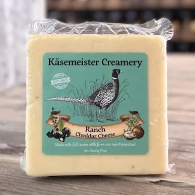 Ranch Cheddar Cheese for wholesale by Kasemeister Creamery
