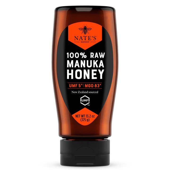 Nature Nate's Manuka 83+ MGO, 5+ UMF, Squeeze Bottle, 13.2oz for wholesale by Nate's Honey