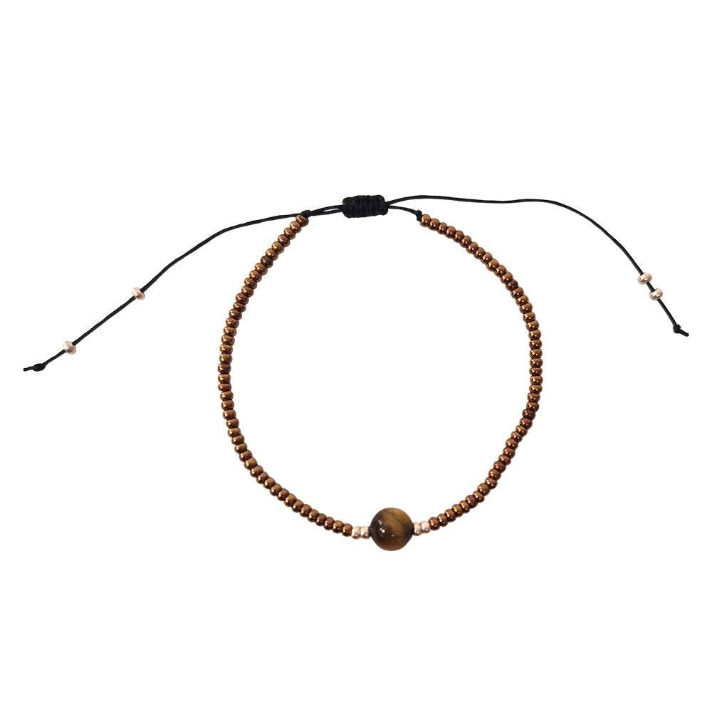 VIE – wholesale Beaded bracelet – Seed Beads Bracelet with Tiger's Eye1