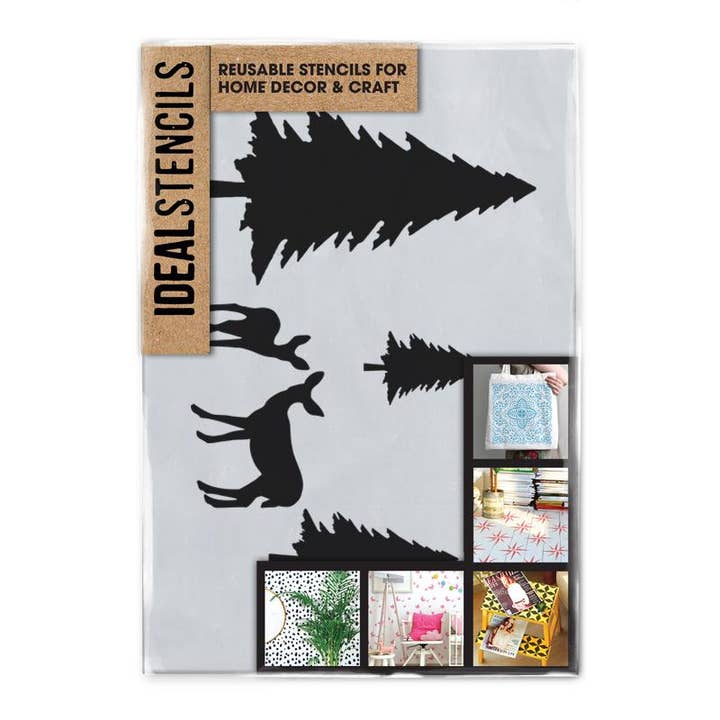Stag Woodland Stencil por atacado de Ideal Stencils