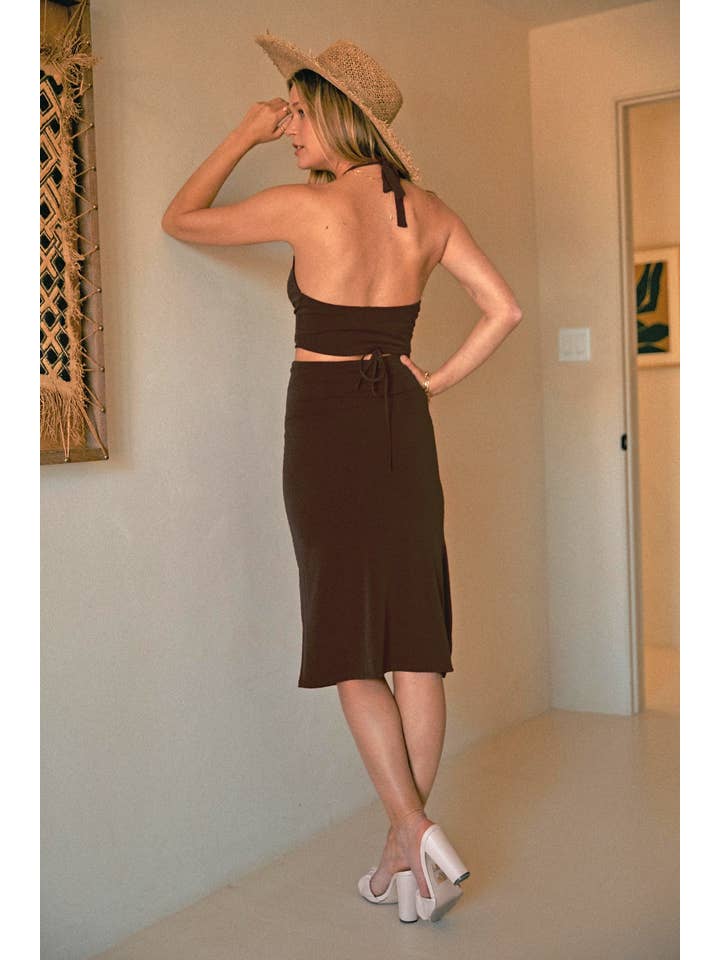 Endless Blu – wholesale Skirt – Women’s – DJS5051 Solid shirring skirt6