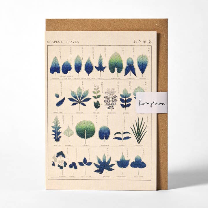 Greetings Card - Shapes of Leaves for wholesale by Roomytown Inc