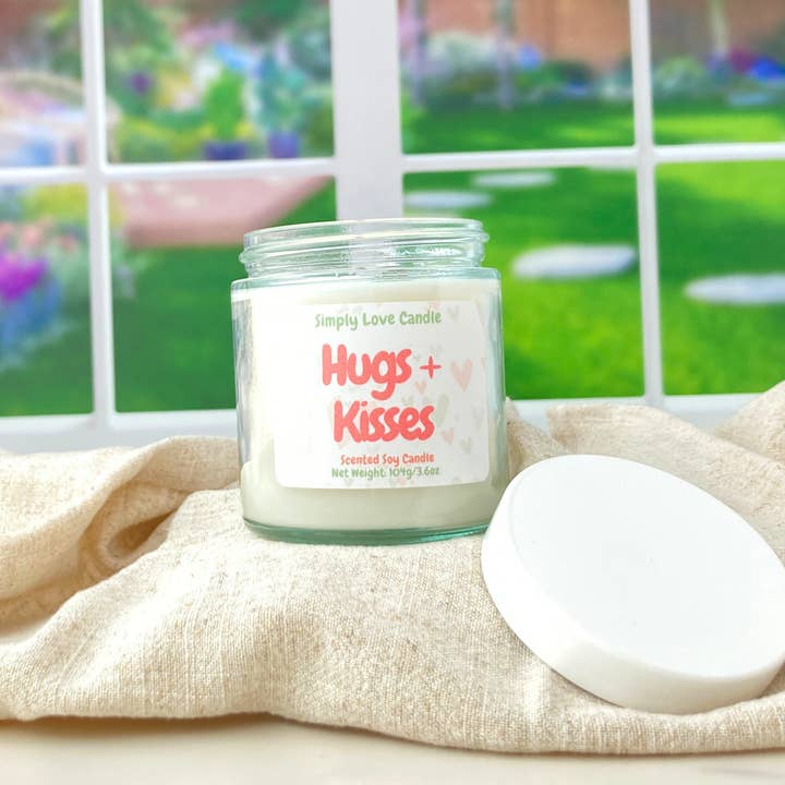 Simply Love Candle - Wholesale Jar/Filled Candle - Rose Water + Ivy Candle | 3.6 oz Soy Candle with Lid3