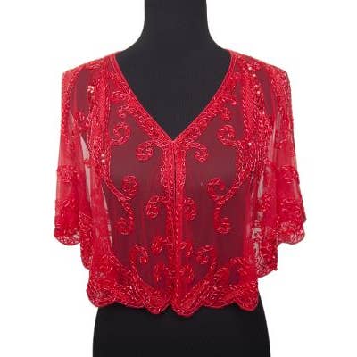 Western Fashion - Wholesale Cape - Women's - 8906 - Beaded Flapper Cape36