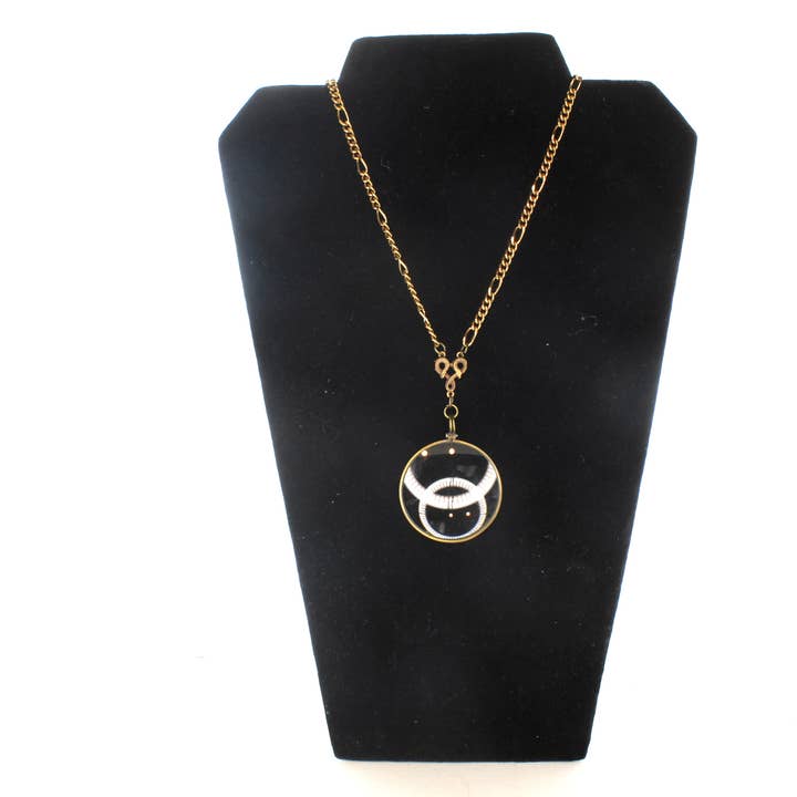 HHH Designs - Vendita all'ingrosso Collana con ciondolo/pendaglio - Collane con monocolo vittoriano in vetro d'ingrandimento in oro antico, ciascuna6