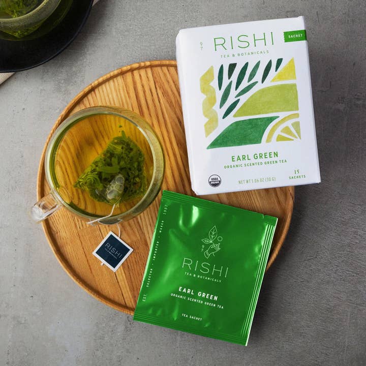 Rishi Tea & Botanicals - Wholesale Tea Bags - Earl Green Organic Scented Green Tea Sachets