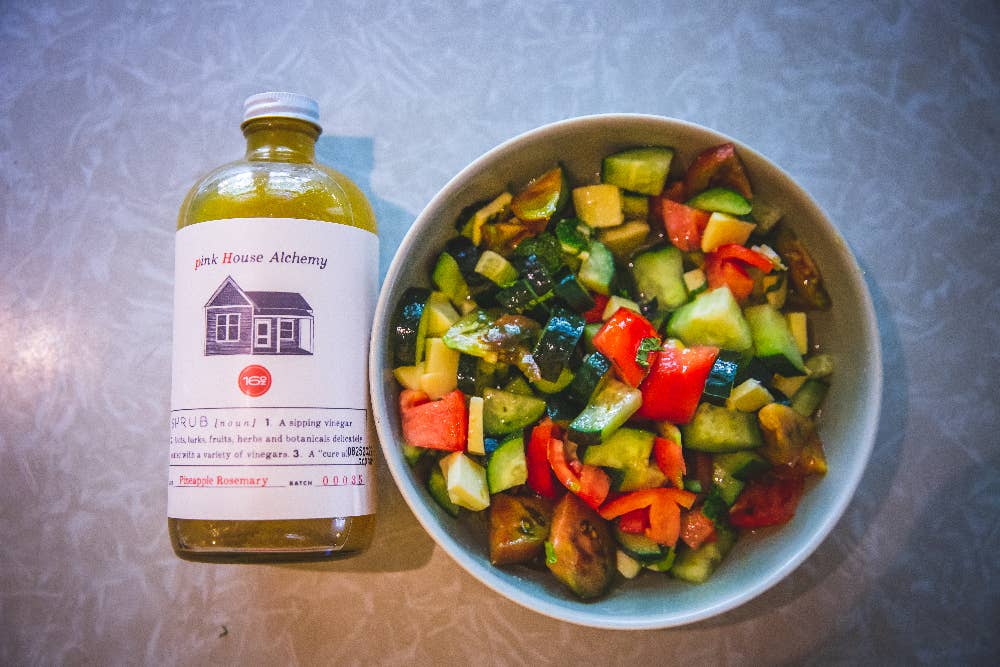 Pink House Alchemy - Wholesale Cocktail Mix/Syrup - Pineapple Rosemary Shrub2