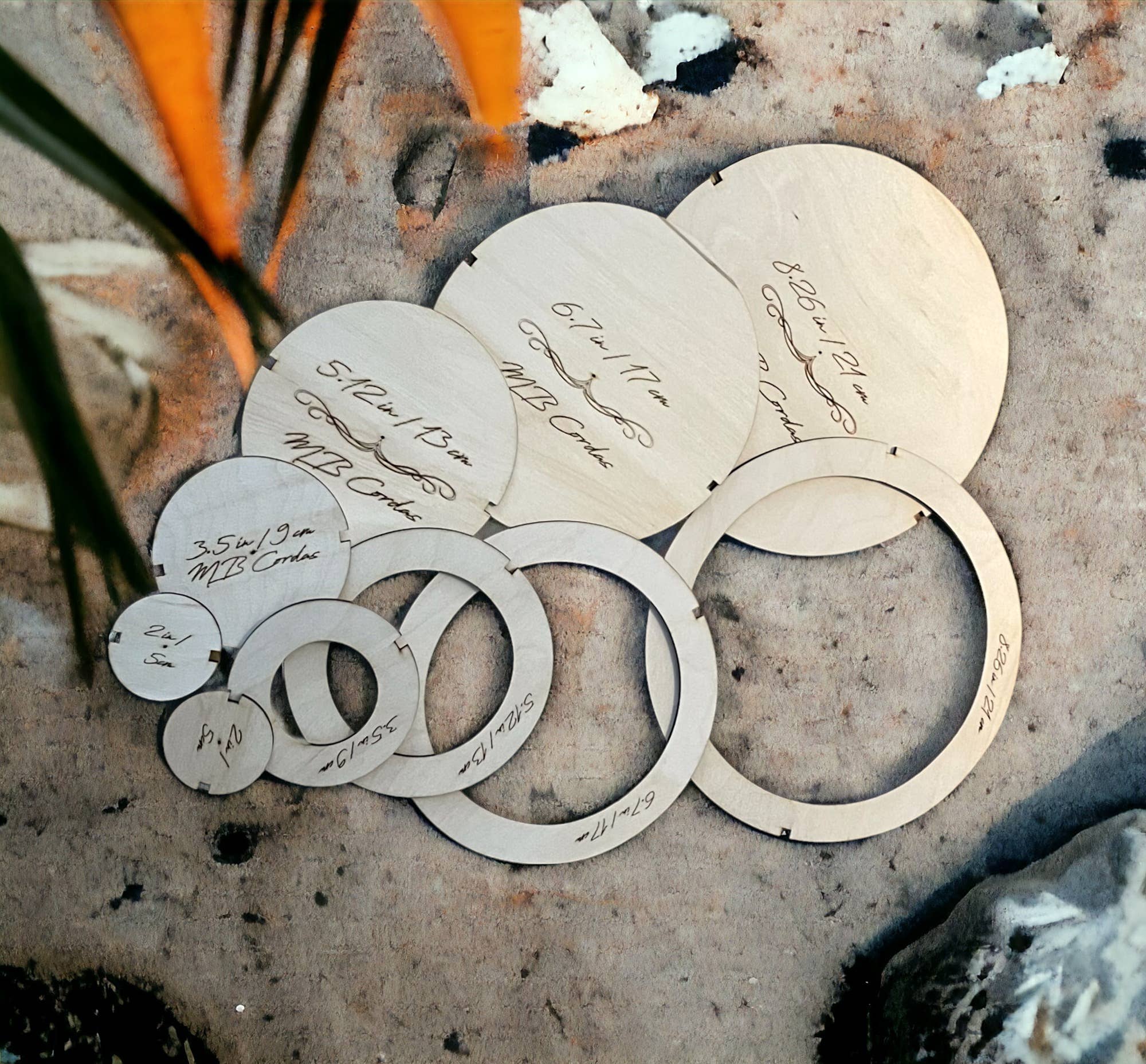 MB Cordas - Wholesale Knutselbenodigdheden - MB Cordas Macramé Snijmal Onderzetters set van 2-10 stuks (5 maten)14