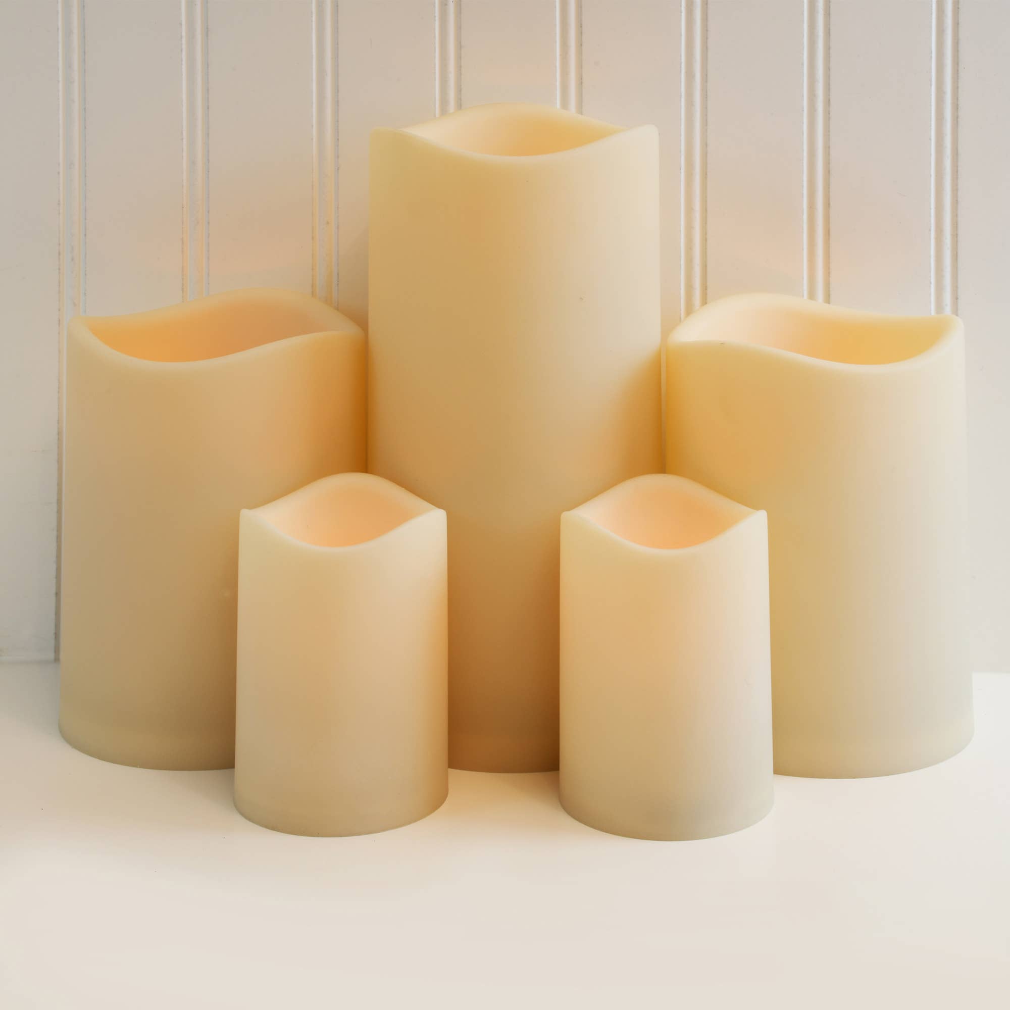 LumaBase - Vente Bougie sans flamme - Bougies LED à piles avec télécommande - Lot de 52