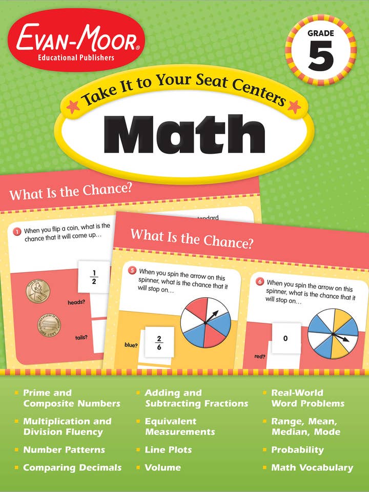 Emportez-le à votre place : Centres de mathématiques, niveau 5 pour la vente par Carson Dellosa Education
