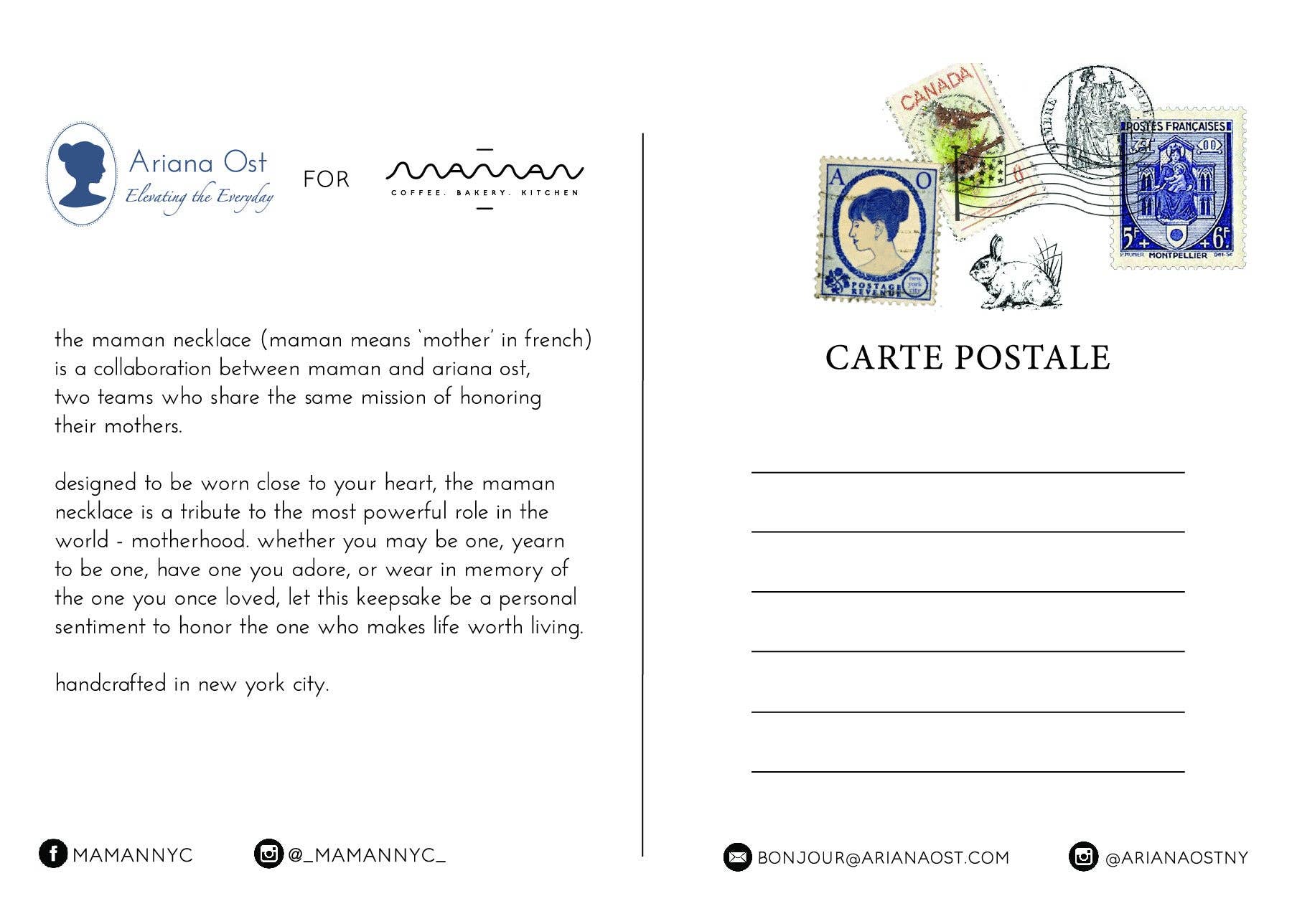 Ariana Ost - Wholesale Pendant/Charm Necklace - Maman x Ariana Ost Necklace – Motherhood Tribute Necklace8