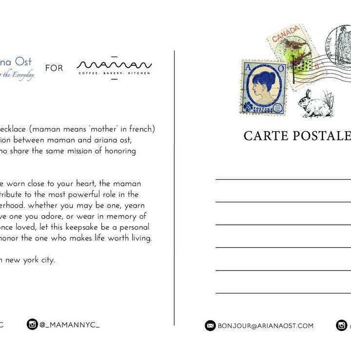 Ariana Ost - Wholesale Pendant/Charm Necklace - Maman x Ariana Ost Necklace – Motherhood Tribute Necklace8