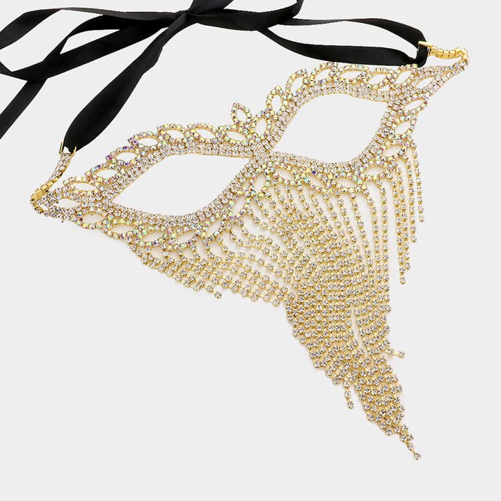 Rhinestone Fringe Masquerade Mask
for wholesale by Sensibling Corp.