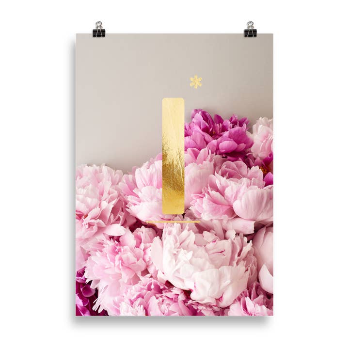 Pioenen ABC | letter I licht voor wholesale door HEARTMADE Prints