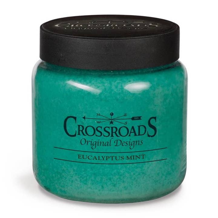 Bougie 16 oz Menthe Eucalyptus pour la vente par Crossroads Original Designs