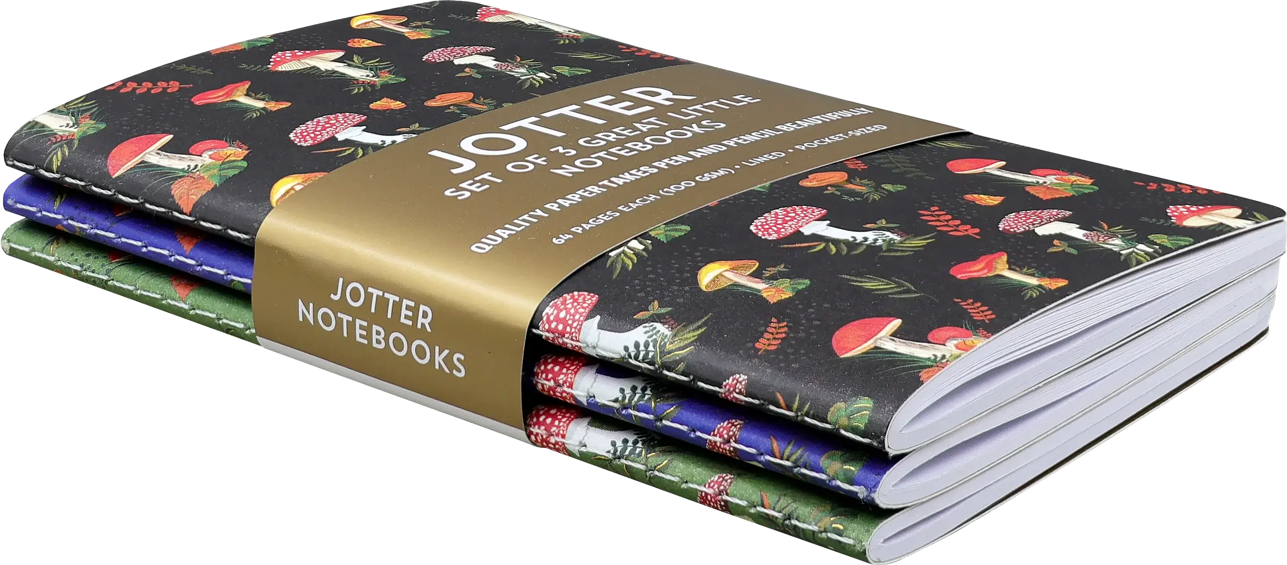 Peter Pauper Press - Vente Cahiers - Ensembles de carnets Jotter Mini : Champignons1