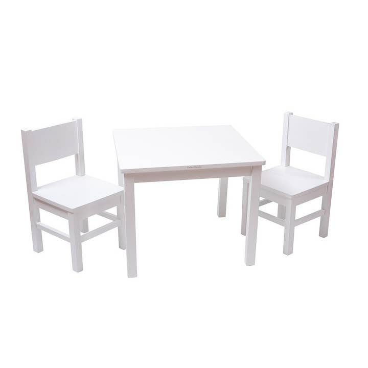 Children's Table and Chairs Set in White Wood 4-7 Years for wholesale by Pioupiou et Merveilles