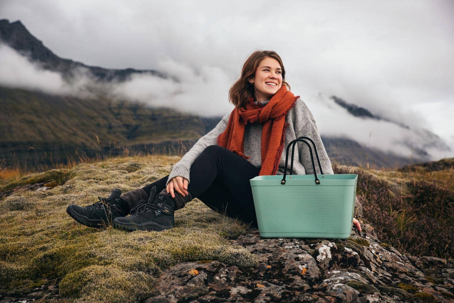 Cose Nuove - Wholesale Grocery/Shopping Bag - Hinza Bag, Green Plastic - Olive2