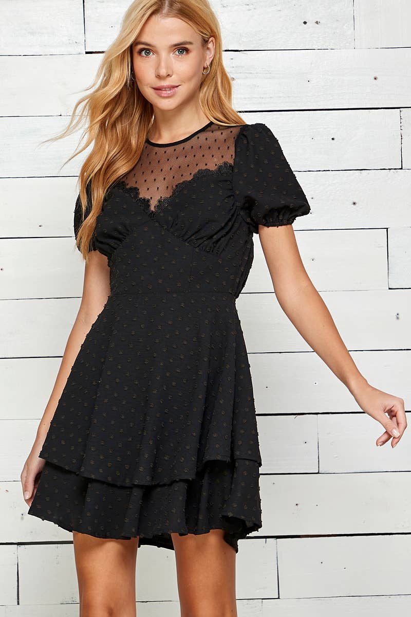 Sweet Lemon - Wholesale Dress - Women's - Dottie Veil Open Back Mini Dress15