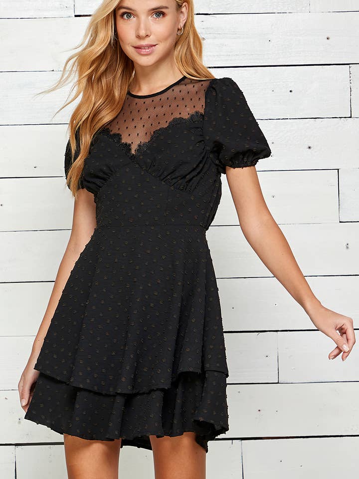 Sweet Lemon - Wholesale Dress - Women's - Dottie Veil Open Back Mini Dress15