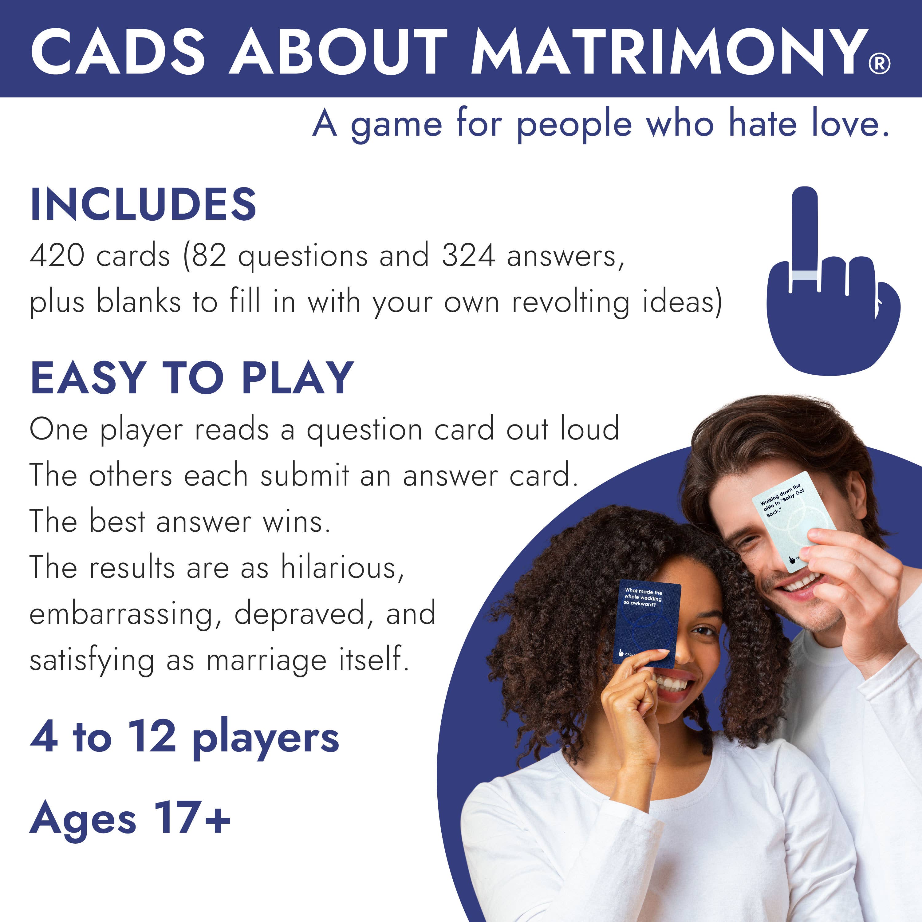IDEAS NEVER IMPLEMENTED - Wholesale Card Game - CADS About Matrimony - A Game For People Who Hate Love9