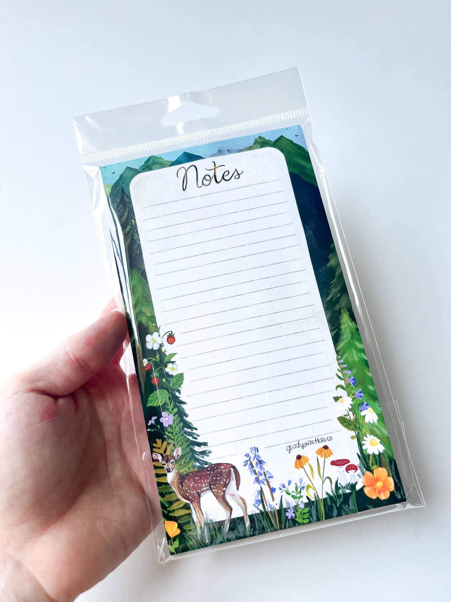 glad you're here co - Wholesale Notepad - Woodland Deer Notepad8