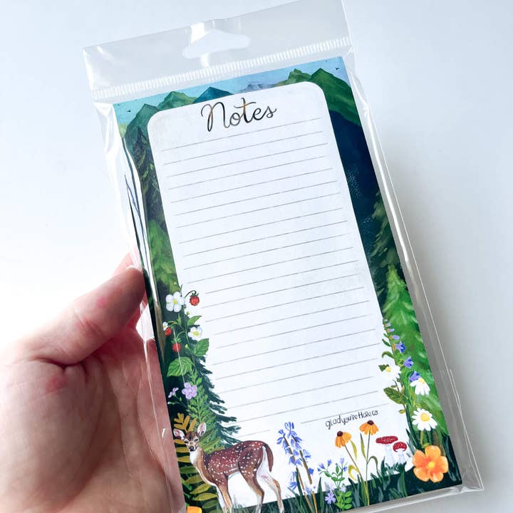 glad you're here co - Wholesale Notepad - Woodland Deer Notepad8