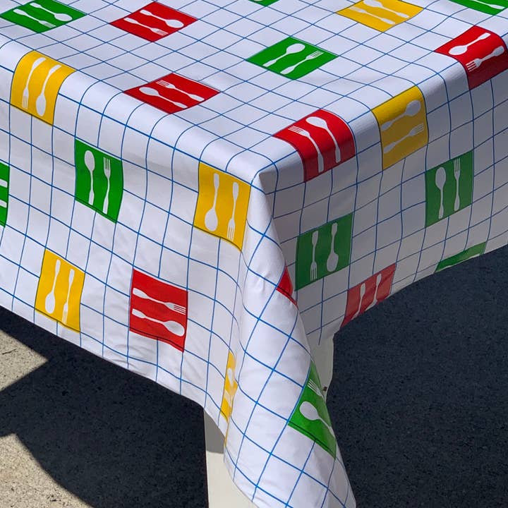 Forks Tablecloth for wholesale by Oilcloth International