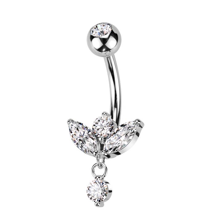 Awaken - Wholesale Belly Ring - Belly Button Piercing with Crystal Pendant-PD-219