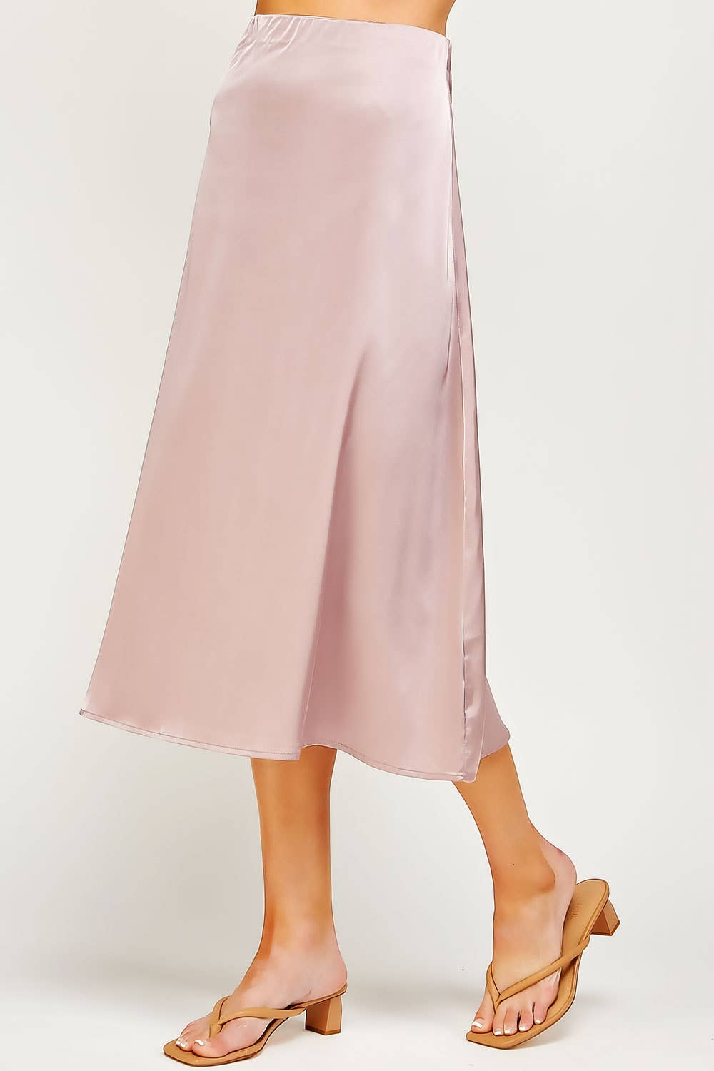 Sweet Generis - Vendita all'ingrosso Gonna - Donna - GONNA MIDI PLUS IN RASO CON ELASTICO IN VITA4