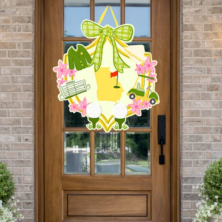 Colgador de puerta con escudo de golf para venta al por mayor de Doodles By Rebekah