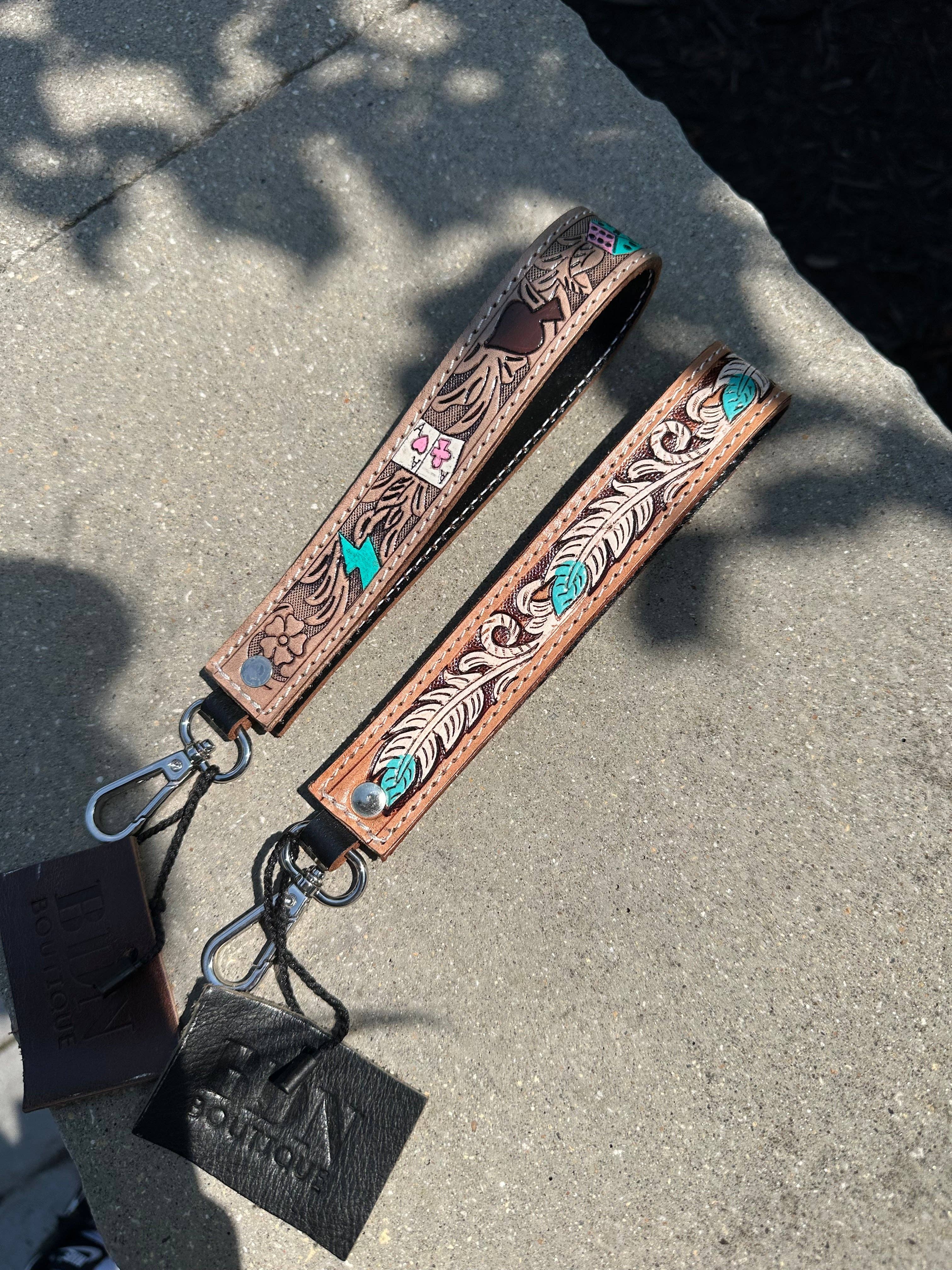 BDN Boutique - Wholesale Keychain – Women's - Tooled Leather Keychain1