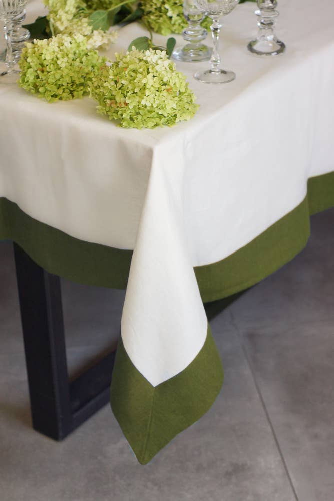 Liem Home - Wholesale Tablecloth - Custom tablecloth with border. Linen tablecloth with edging.1