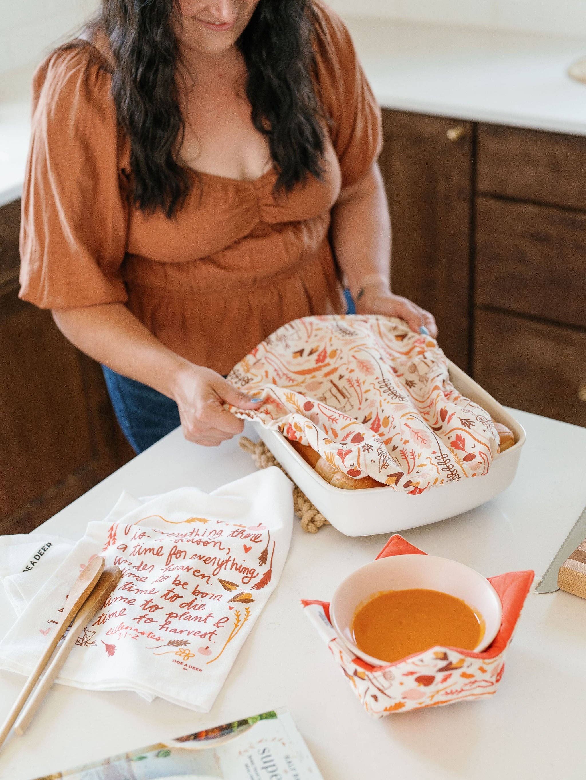 Doe A Deer - Wholesale Food Storage Wrap/Bag - 10x14 Harvest Baking Dish Cover4