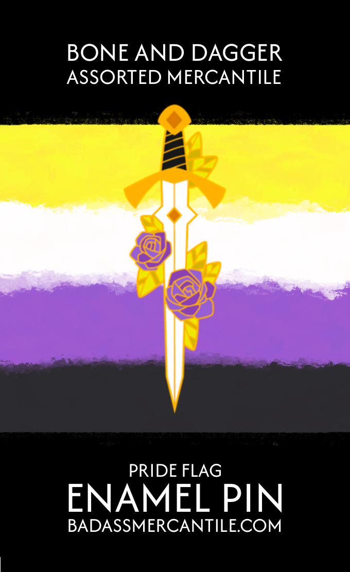Bone and Dagger Assorted Mercantile - Wholesale Lapel Pin/Button - Pride Sword Enamel Pin4