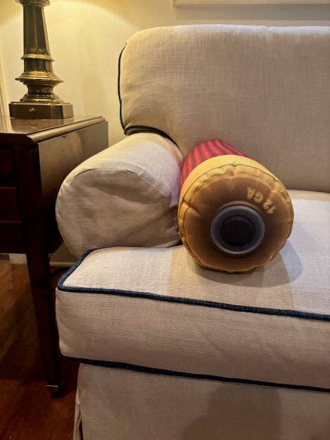 HushTubby - Wholesale Throw/Decorative Pillow - Red Shotgun Shell 12GA Pillow. Great Hunter gift. Tubular red shell with gold yellow end5