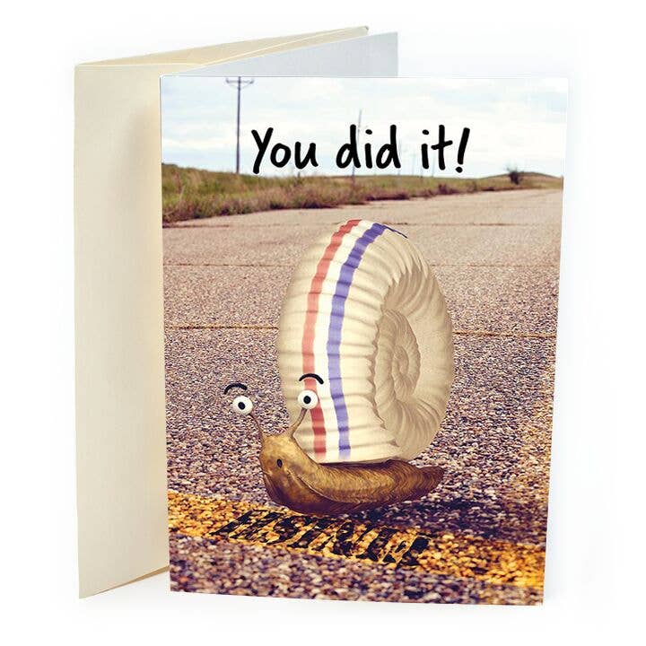 You Did It Funny Snail for wholesale by St Thomas Greetings