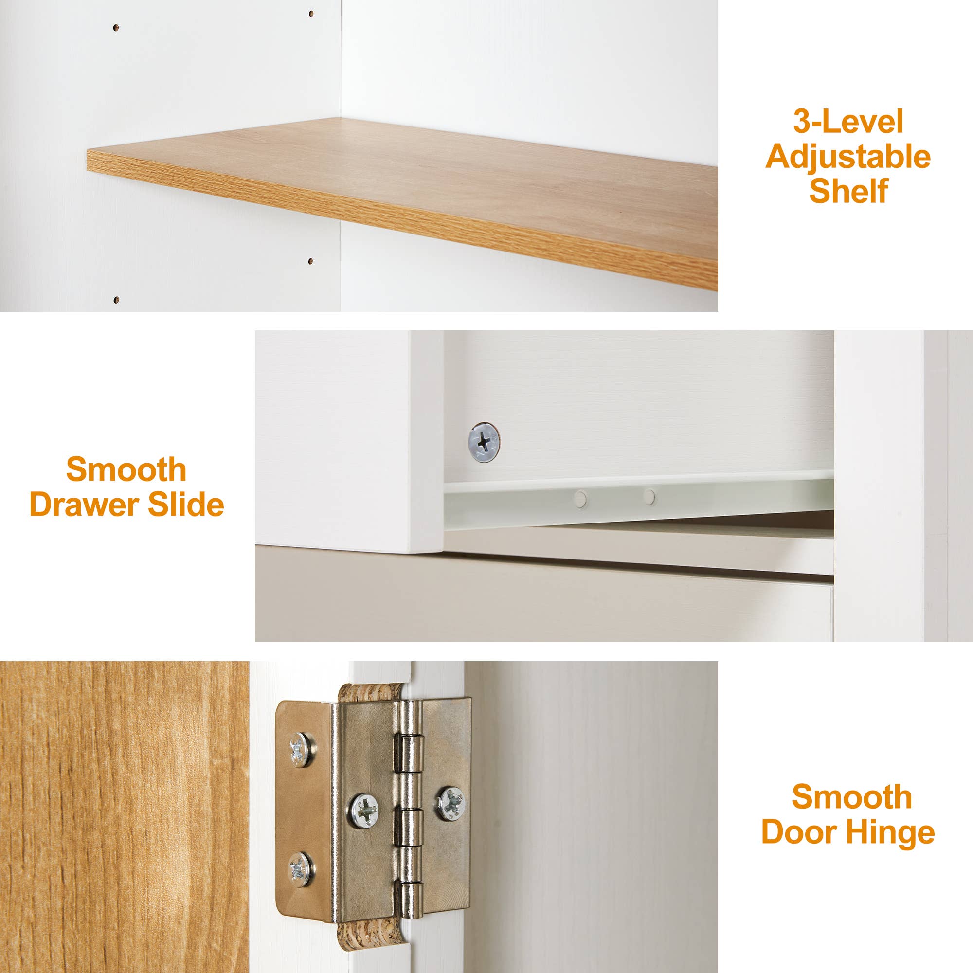 Heynemo - Wholesale Cabinet - 70'' Tall Kitchen Pantry Cabinet, Wood Cupboard8