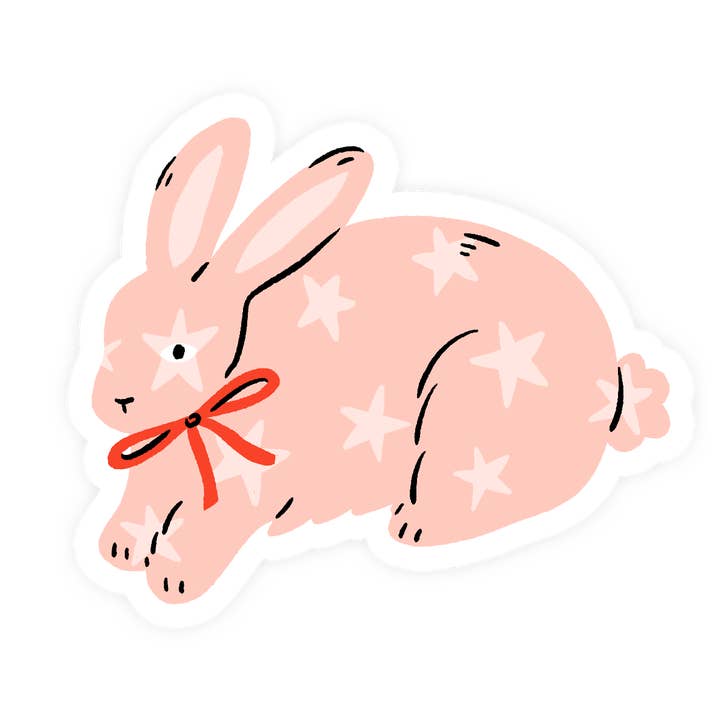Star Bunny Sticker for wholesale by Laura Supnik