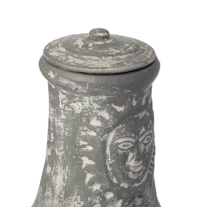 Quickway Imports – wholesale Fire pit – Outdoor Clay Chiminea Fireplace Sun Design Wood Burning Fire6