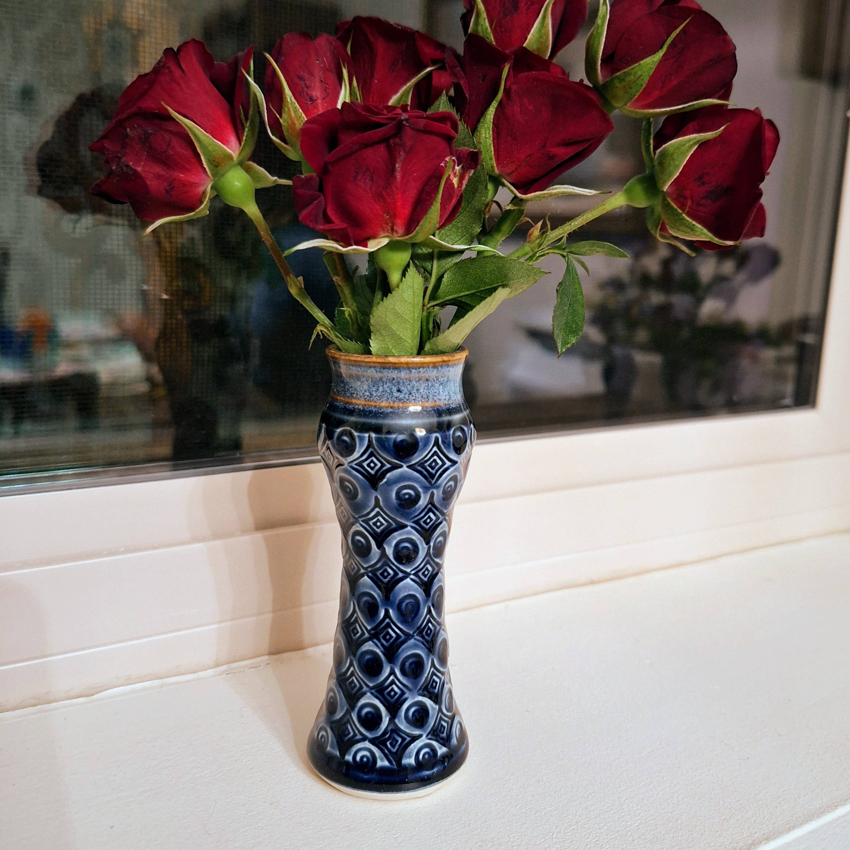 Plays in Mud Pottery - Wholesale Vase - Small Amphora Vase w/full pattern Made to order pottery4