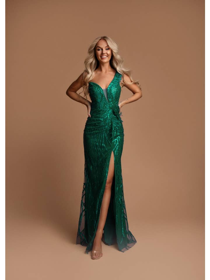 Eva & Lola - Epsilonn - Wholesale Gown - Women's - HM2464 - Long sequined dress
