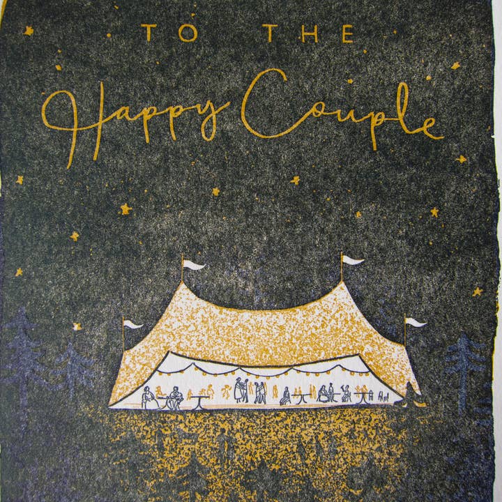 Homework Letterpress Studio - Wholesale Wedding Card - Wedding Tent | Letterpress Card2