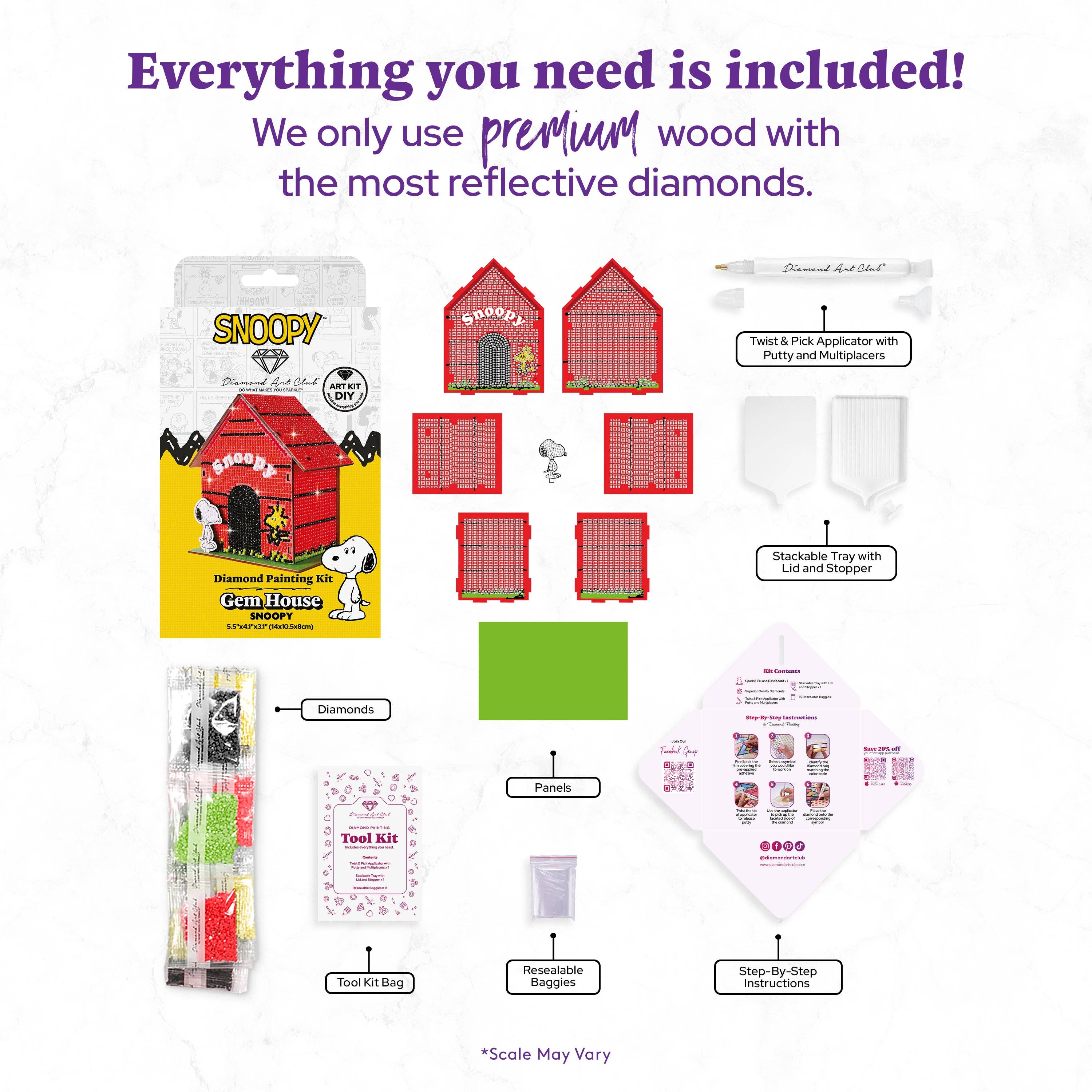 Diamond Art Club - Wholesale DIY Craft Kit - Gem House - Snoopy™2