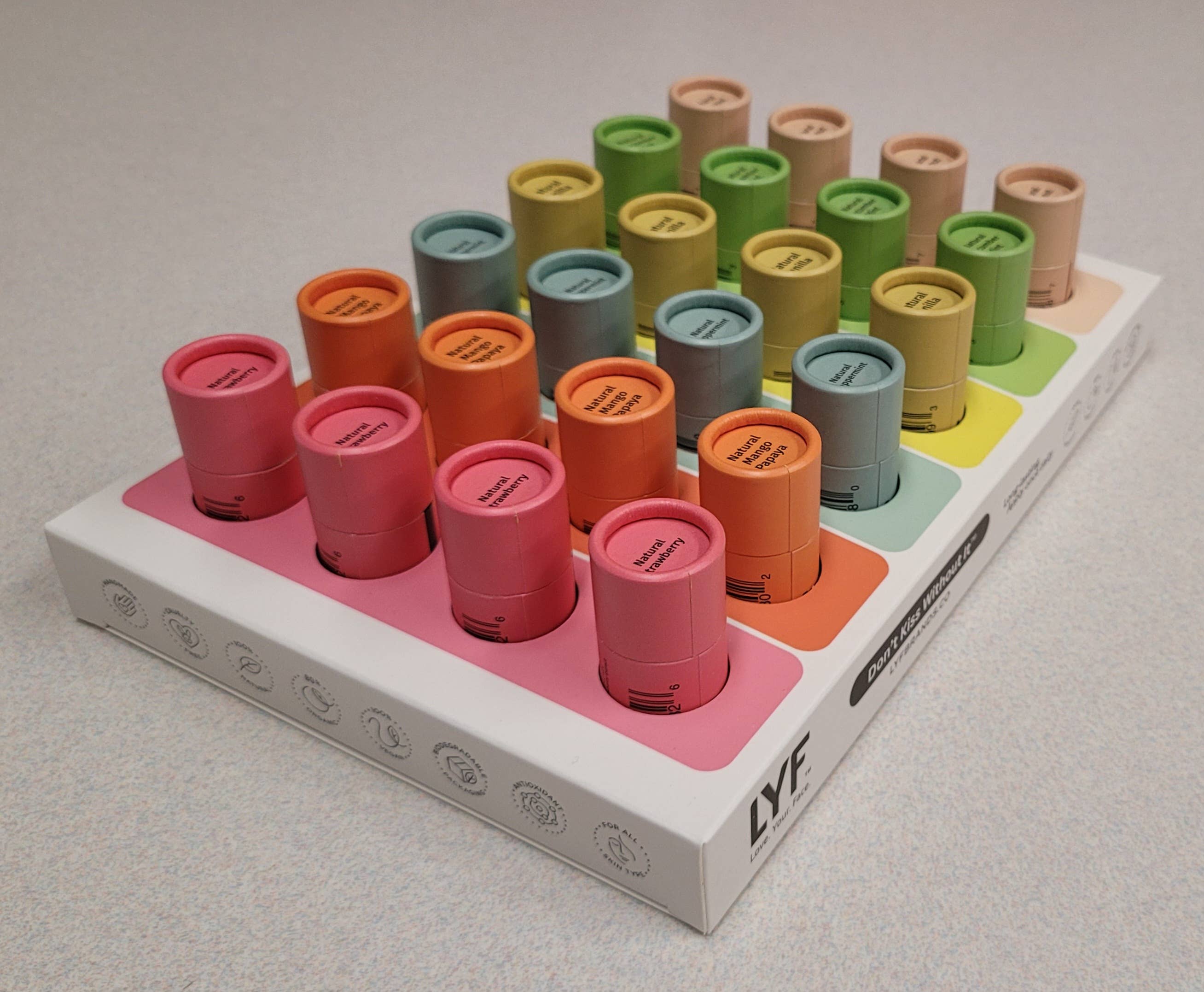 LYF BRANDS - Wholesale Lip Balm - LYF Balm - Lux Natural Lip Balm - 24-units (colors stand)7