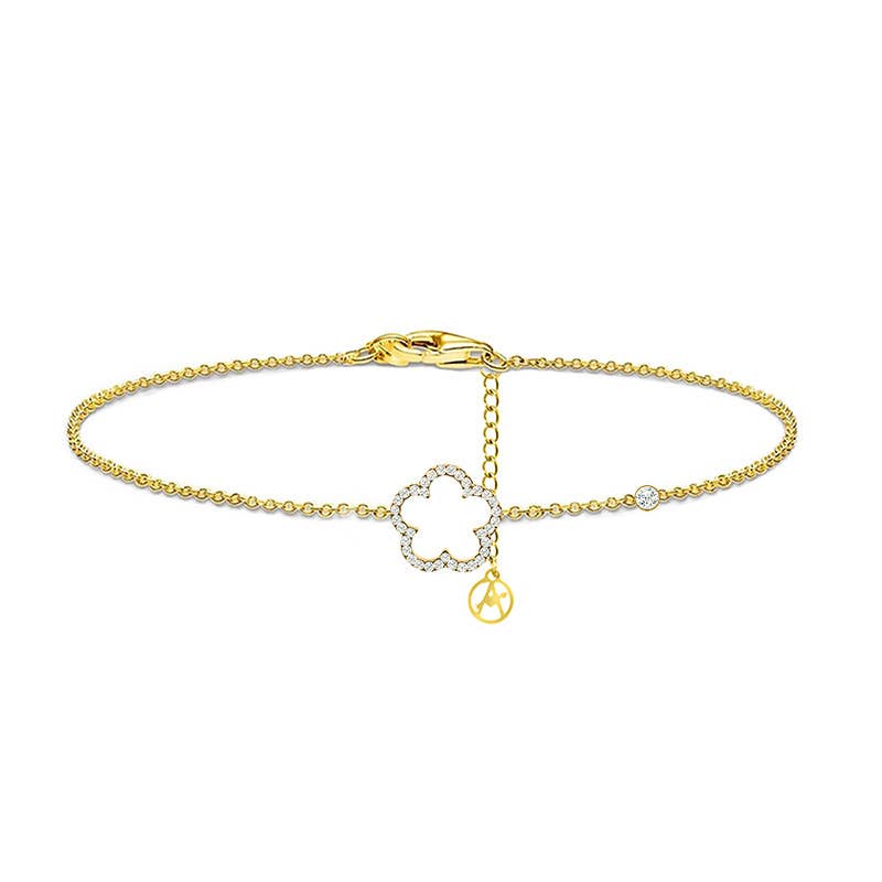 AMORINO SRL – wholesale Berlockarmband – Armband med ljuspunkt och blomma av strass - YC2560B2270