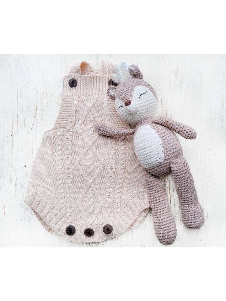 OLIVE & CRADLE - Wholesale Bodysuit (Non-Footed) - Baby - Hailey Cable Knitted Romper