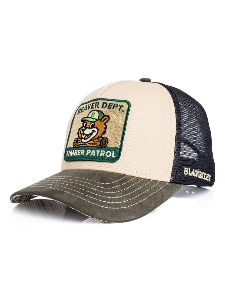Gorra camionera Beaver Dept. para venta al por mayor de Blackskies