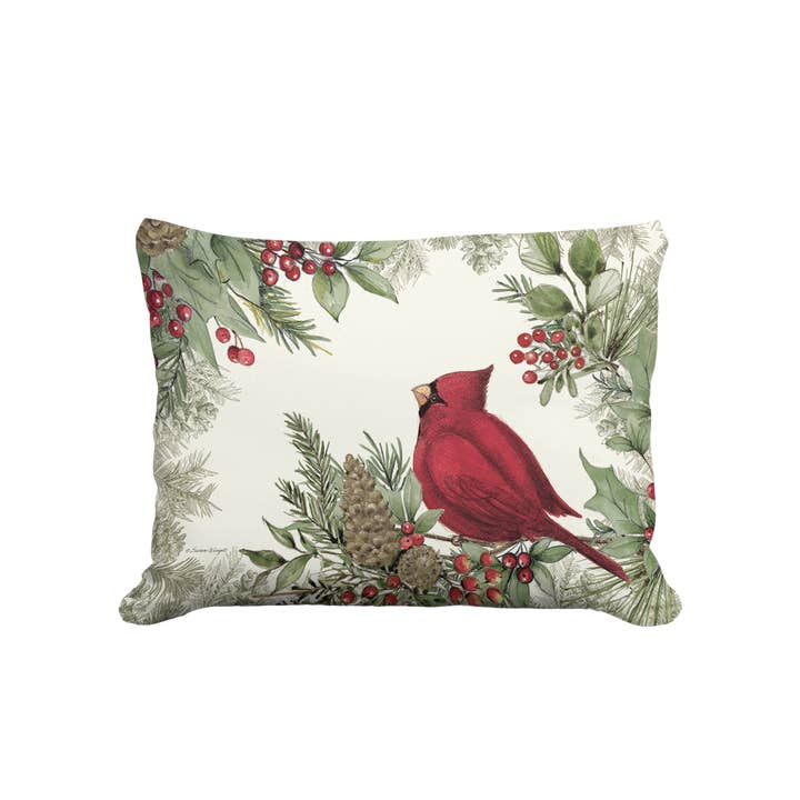 Magnolia Casual - Wholesale Throw/Decorative Pillow - Cardinal & Berries 2